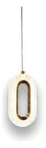 Pendente Lustre Oval Cristal Unidade 1 Dourado Branco quente 3000K Sala Cabeceira Lavabo
