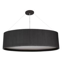 Pendente Lustre Oval Madeira Preto 76Cm