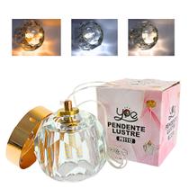 Pendente lustre pd1112 ip20 bivolt dourado cabo ajustàvel