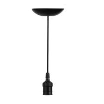 Pendente Lustre Popy Soquete E27 Com Chave Preto 1, 2 E 3 Lâmpadas