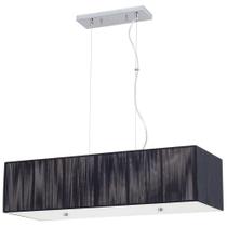 Pendente Lustre Silk Preto Para Led 80 Cm