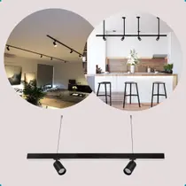 Pendente Lustre Teto Led Luminária Com Spot Lampada Iluminacao Bivolt