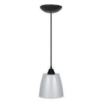 Pendente Luxo 1 Lampada Branco Preto Aluminio Sala Quarto