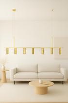 Pendente Luxo Moderno Metálico Linear Minimalista P/7 Dicroicas 1,20m Tubo Horizontal Retangular Pendente Luxo Moderno Metálico Linear Minimalista P/7 Dicroicas 1,20m Tubo Horizontal Retangular