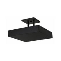 Pendente luz indireta 40x40 preto sala quarto cozinha