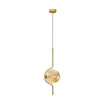 Pendente malu ø15xa48cm 1xg9 ouro fosco + âmbar starlux zr127-agd Pendente malu ø15xa48cm 1xg9 ouro fosco + âmbar starlux zr127-agd