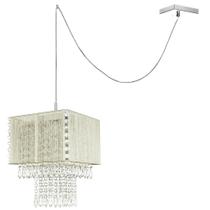 Pendente Marrycrillic Clearfio Bege com Cristal + Deslocador