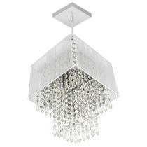 Pendente Marrycrillic Clearfio Branco com Cristal Acrílico