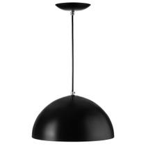 Pendente Meia Bola 40 Preto Sala Cozinha Churrasqueira