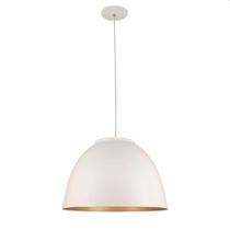 Pendente Meia Lua branco por fora e Dourado por dentro 24cm