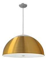 Pendente Meia Lua com Difusor 33cm Dourado 2 Lâmpadas Pendente Meia Lua com Difusor 33cm Dourado 2 Lâmpadas