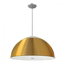 Pendente Meia Lua com Difusor 42cm Dourado 3 Lâmpadas Pendente Meia Lua com Difusor 42cm Dourado 3 Lâmpadas
