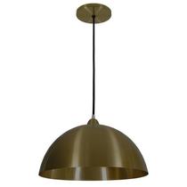 Pendente Meia Lua De Alumínio Bronze 37 Cm Bivolt - Volare