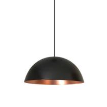 Pendente Meia Lua preto com cobre 24 cm