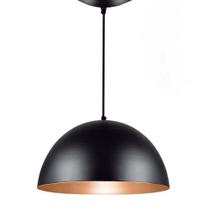 Pendente Meia Lua Preto com Cobre - Ilumania Pendente Meia Lua Preto com Cobre - Ilumania