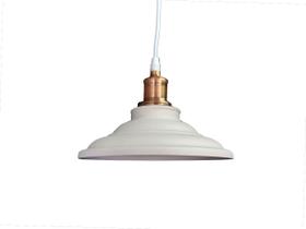 Pendente Metal Branco/Cobre 1E27 20CM QPD1163-BR