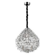 Pendente Metal Cristal Cromado 60cm Yamamura