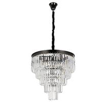 Pendente Metal Cristal Cromado Preto Yamamura Pendente Metal Cristal Cromado Preto Yamamura
