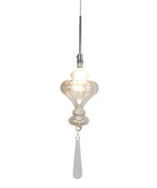 Pendente Metal Cromado e Vidro Champanhe 1G4 35cm Pendente Metal Cromado e Vidro Champanhe 1G4 35cm