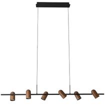 Pendente Metal Preto Madeira Forest Pendente Metal Preto Madeira Forest