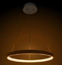Pendente Moderno Anel Ring Dourado 1 Arco 20w 60cm Bivolt Pendente Moderno Anel Ring Dourado 1 Arco 20w 60cm Bivolt