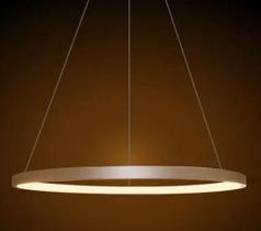 Pendente Moderno Anel Ring Dourado 1 Arco 30w 80cm Bivolt