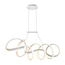 Pendente Moderno Branco Zig 84cm LED 73w 3000k Bella Iluminação Tp003 St1513