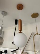 Pendente moderno Capsule Small Cod. 1790 14x30 cm 1G9 Cobre Mate - Tks iluminação