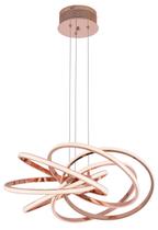 Pendente Moderno Circulos Rose Gold Led 43W 3500K Bivolt Pendente Moderno Circulos Rose Gold Led 43W 3500K Bivolt