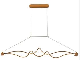 Pendente Moderno Dourado 112cm Led 50W 3200K Bivolt