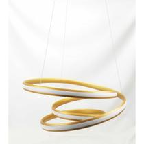 Pendente Moderno Dourado 80cm LED 75W 3200K Bivolt Pendente Moderno Dourado 80cm LED 75W 3200K Bivolt