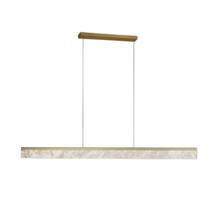 Pendente Moderno Dourado Acrílico LED Luz Branco Quente Bivolt