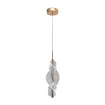 Pendente Moderno Espiral Dourado 32cm Led 7W 3 em 1 Bivolt Pendente Moderno Espiral Dourado 32cm Led 7W 3 em 1 Bivolt