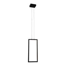 Pendente moderno geométrico retangular slim minimalista led integrado 60x25cm