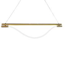 Pendente Moderno Hose Dourado 80cm Led 30W 3000K Bivolt DS8254 Delis