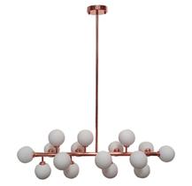 Pendente Moderno Jabuticaba Rose 16 Vidros Para Mesa de Jantar Sala Bancada Área Gourmet