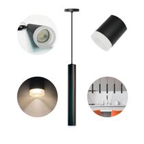 Pendente Moderno Led Tubo Acrílico Difusor Balcão Quarto Sala Cozinha Preto Fosco