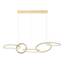 Pendente Moderno Led Zena 1,20m 67w 3000k Ouro Nordecor Pendente Moderno Led Zena 1,20m 67w 3000k Ouro Nordecor