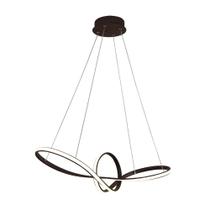 Pendente Moderno Marrom 76cm Led 45W 3 em 1 Bivolt