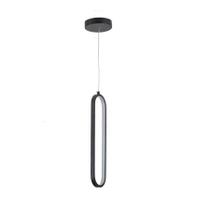Pendente Moderno Oval Preto 38cm Led 18W 3000K Bivolt 15769-PL Pendente Moderno Oval Preto 38cm Led 18W 3000K Bivolt 15769-PL