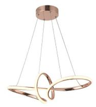 Pendente Moderno Rose Gold 58cm Led 35W 3 em 1 Bivolt Pendente Moderno Rose Gold 58cm Led 35W 3 em 1 Bivolt