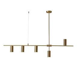 Pendente moderno slim minimalista p/5 mini dicroicas luz 2 direções - 1,20m