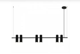 Pendente Moderno Slim Tubular Linear p/6 Mini Dicroicas 1,00m
