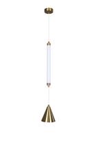 Pendente Moderno Tubular Dourado 60cm Led 12W 3200K Bivolt 16206-PL