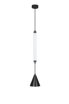 Pendente Moderno Tubular Preto Fosco 60cm Led 12W 3200K Bivolt 16205-PL