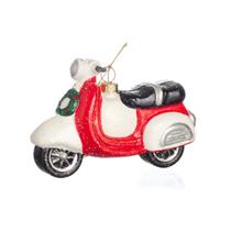 Pendente Moto Natal Vermelha Enfeite Decoração Árvore 12cm