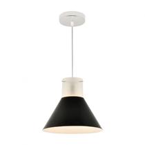 Pendente Mykonos Fosco Cúpula PT/BC 1L E27