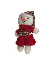 Pendente Natalino Boneco de Neve 12cm Roupa Tricot Modelo Roupa:Xadrez/Vermelho Pendente Natalino Boneco de Neve 12cm Roupa Tricot Modelo Roupa:Xadrez/Vermelho
