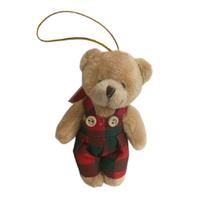 Pendente Natalino Urso 14,5cm Roupa Xadrez Roupa do Urso:Urso/Macacão Pendente Natalino Urso 14,5cm Roupa Xadrez Roupa do Urso:Urso/Macacão
