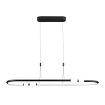 Pendente nébula preto e branco (c)105cm (l)28cm 1x42w 3000k 2100lm - dw006b